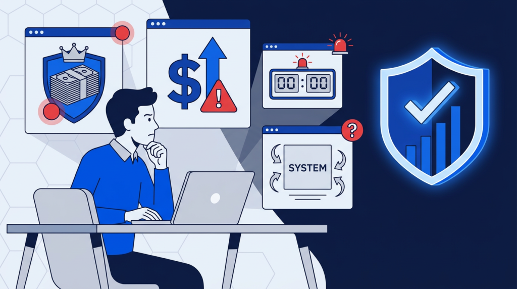 Common make-money-online scams to avoid — upfront fees, guaranteed riches, fake urgency, and vague systems with no real product