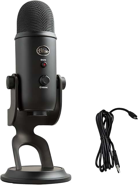 Blue Yeti USB condenser microphone with cable