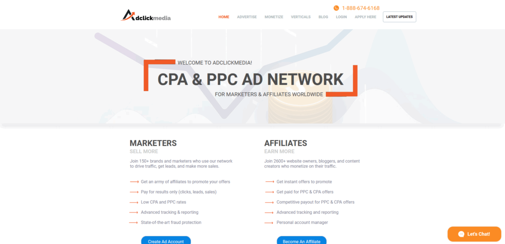 adclickmedia main page