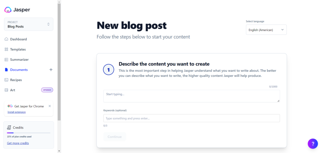 Jasper's blogging framework