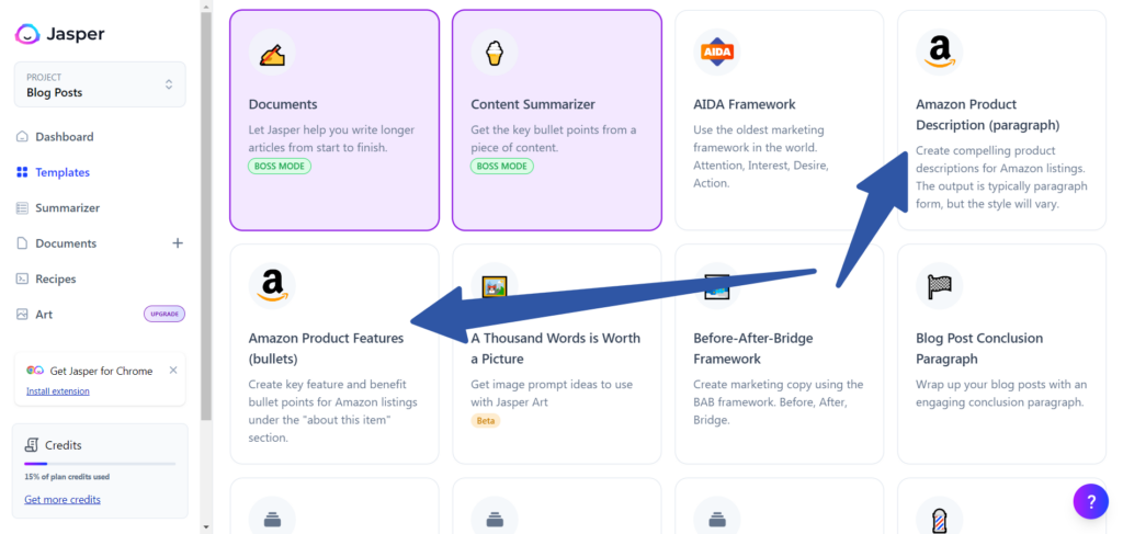 Jasper's product description tools