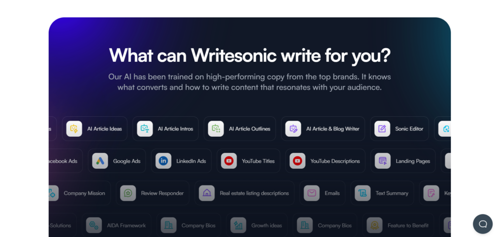 what can writesonic write?