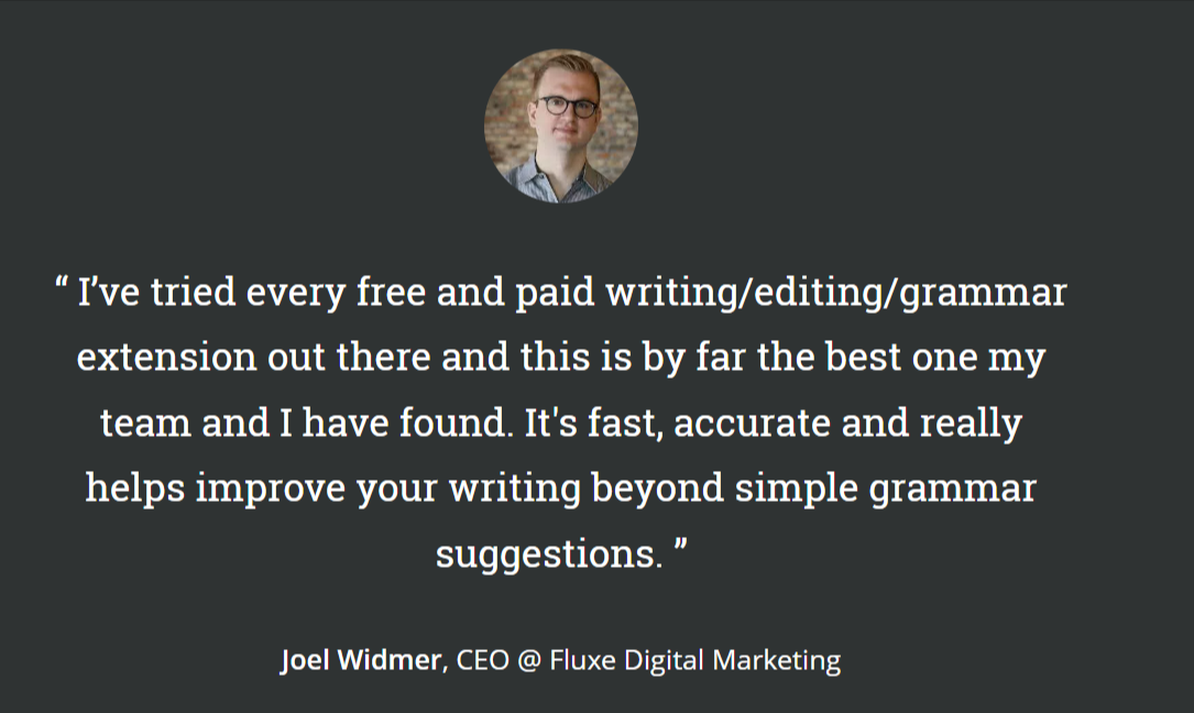 Pro Writing Aid Review from Joel Widmer. CEO of Fluxe Digital Marketing