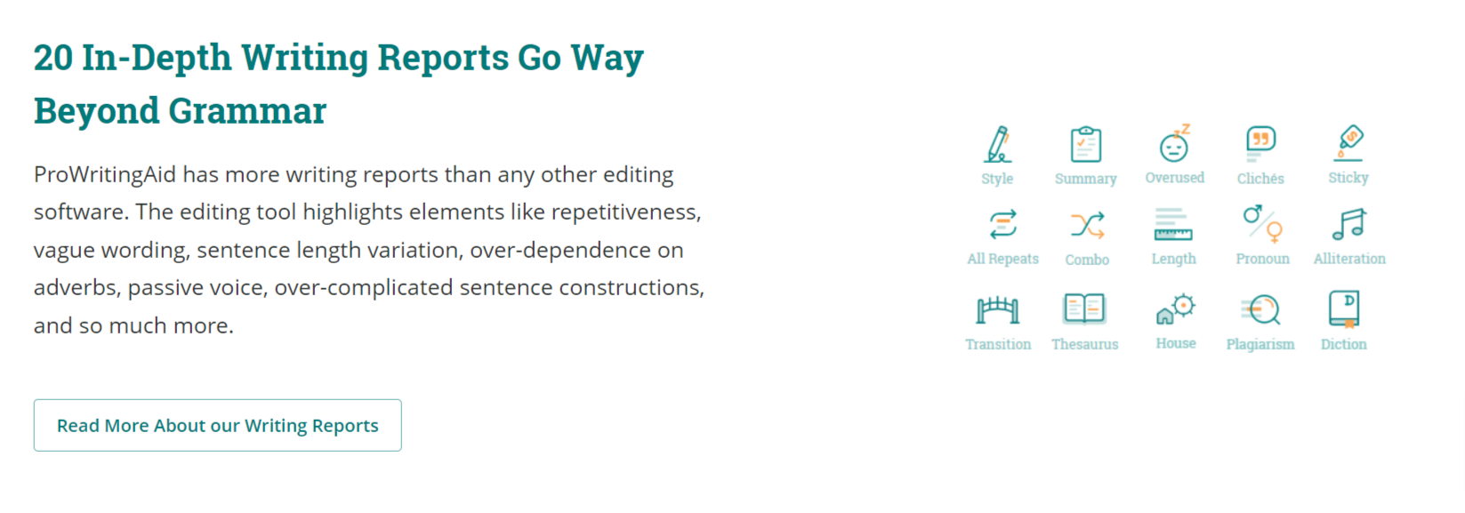 Pro Writing Aid's Reports