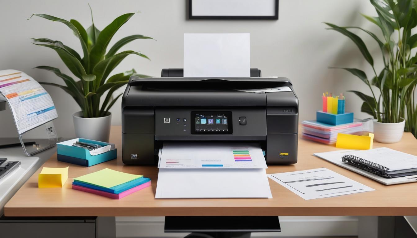 Modern printer on desk