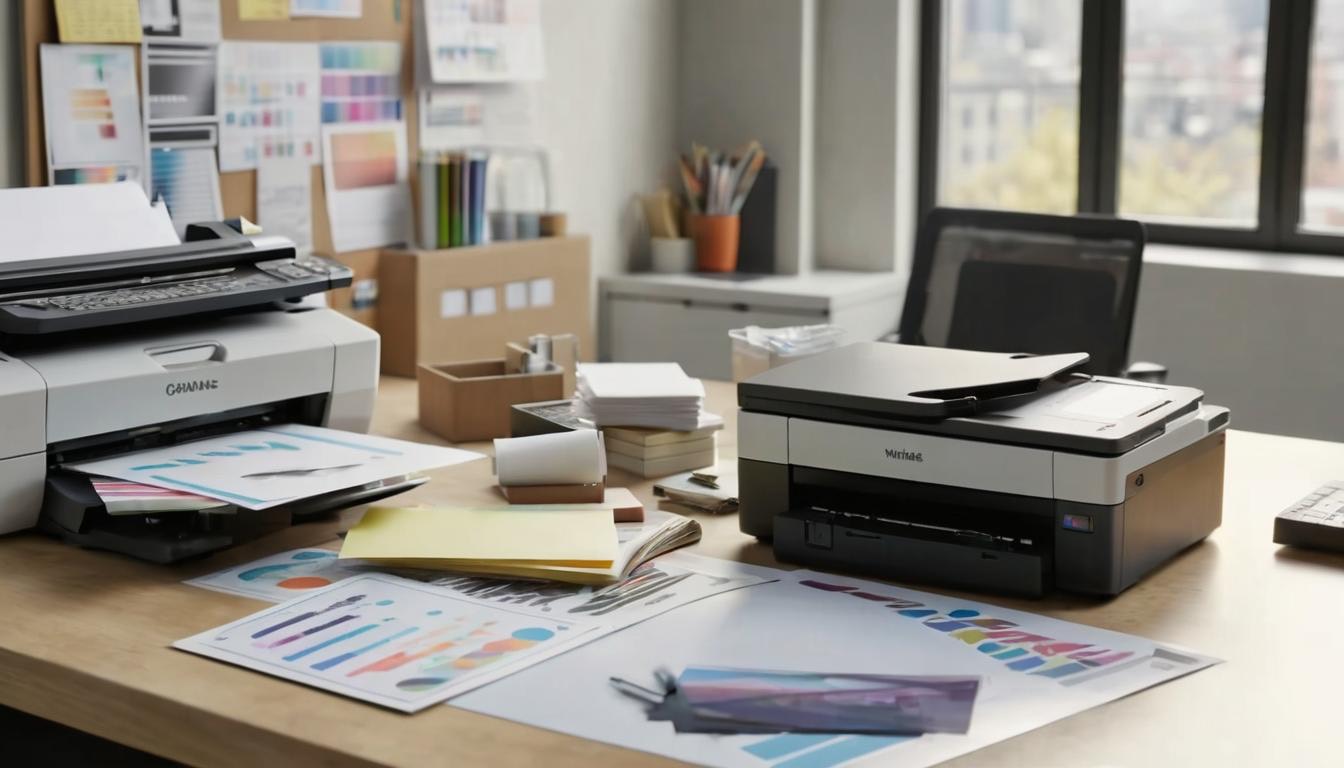 Variety of printing supplies