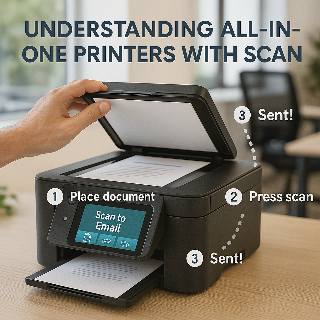 Understanding all in one printers with scan to email.