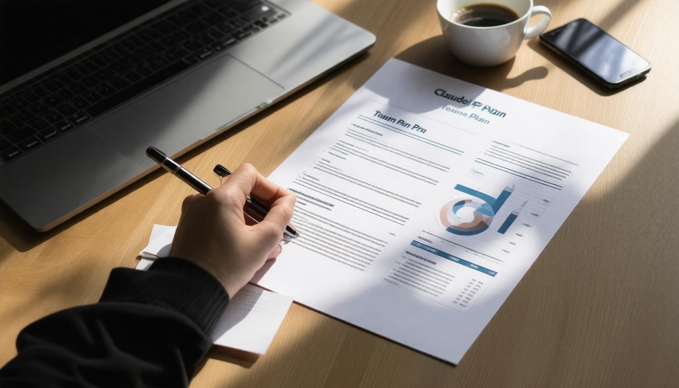 Hand comparing plans