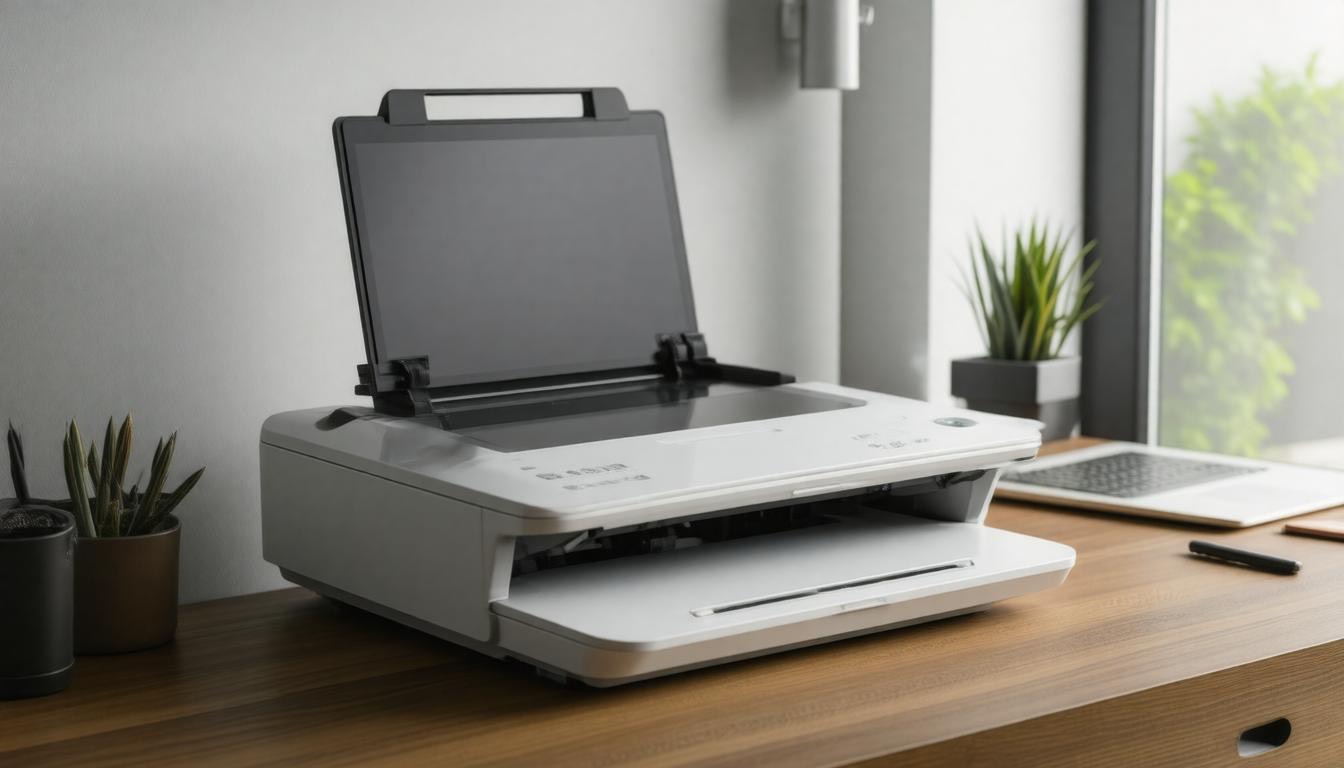 Scanner on office desk