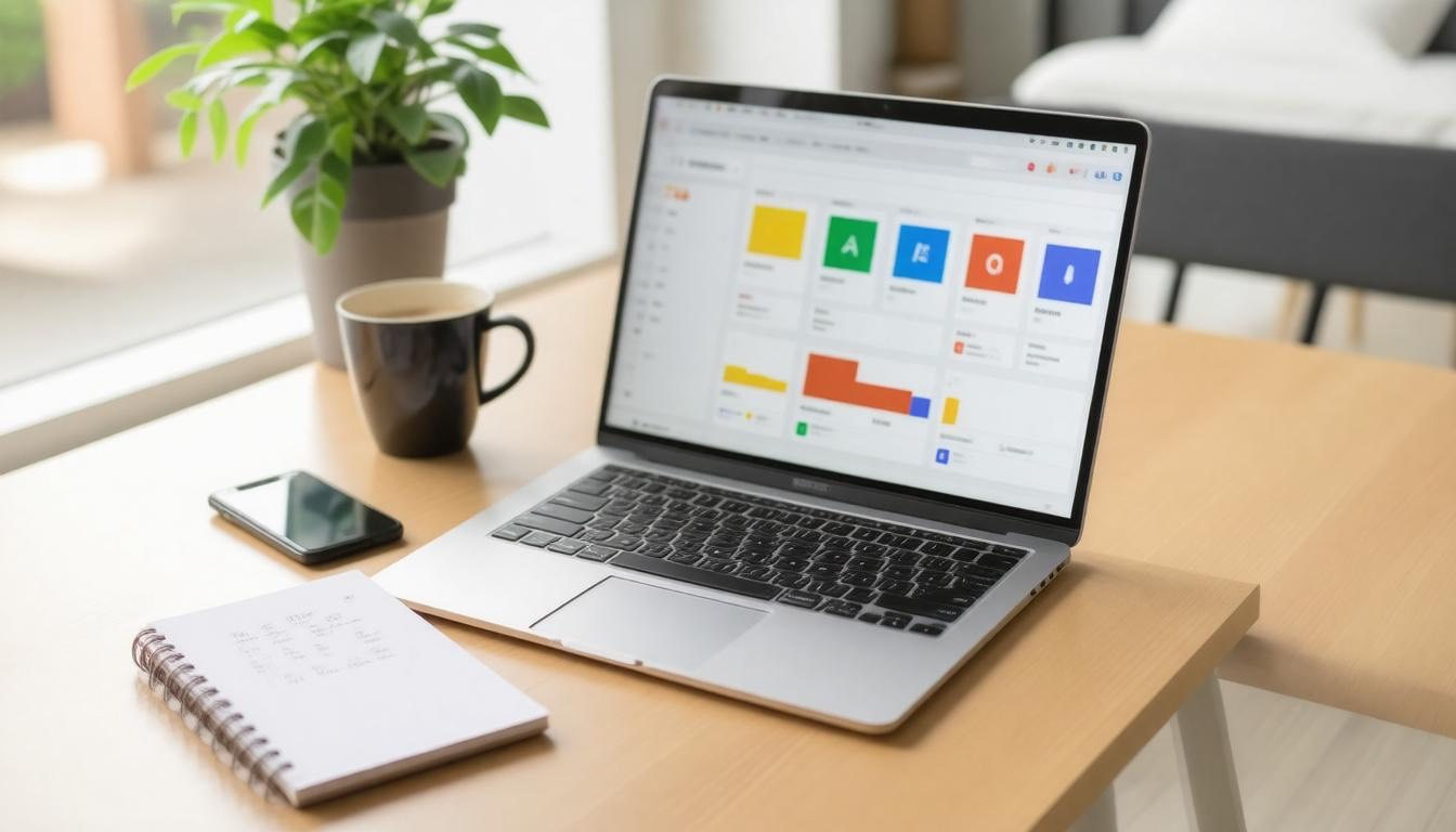 Startup workspace with CRM