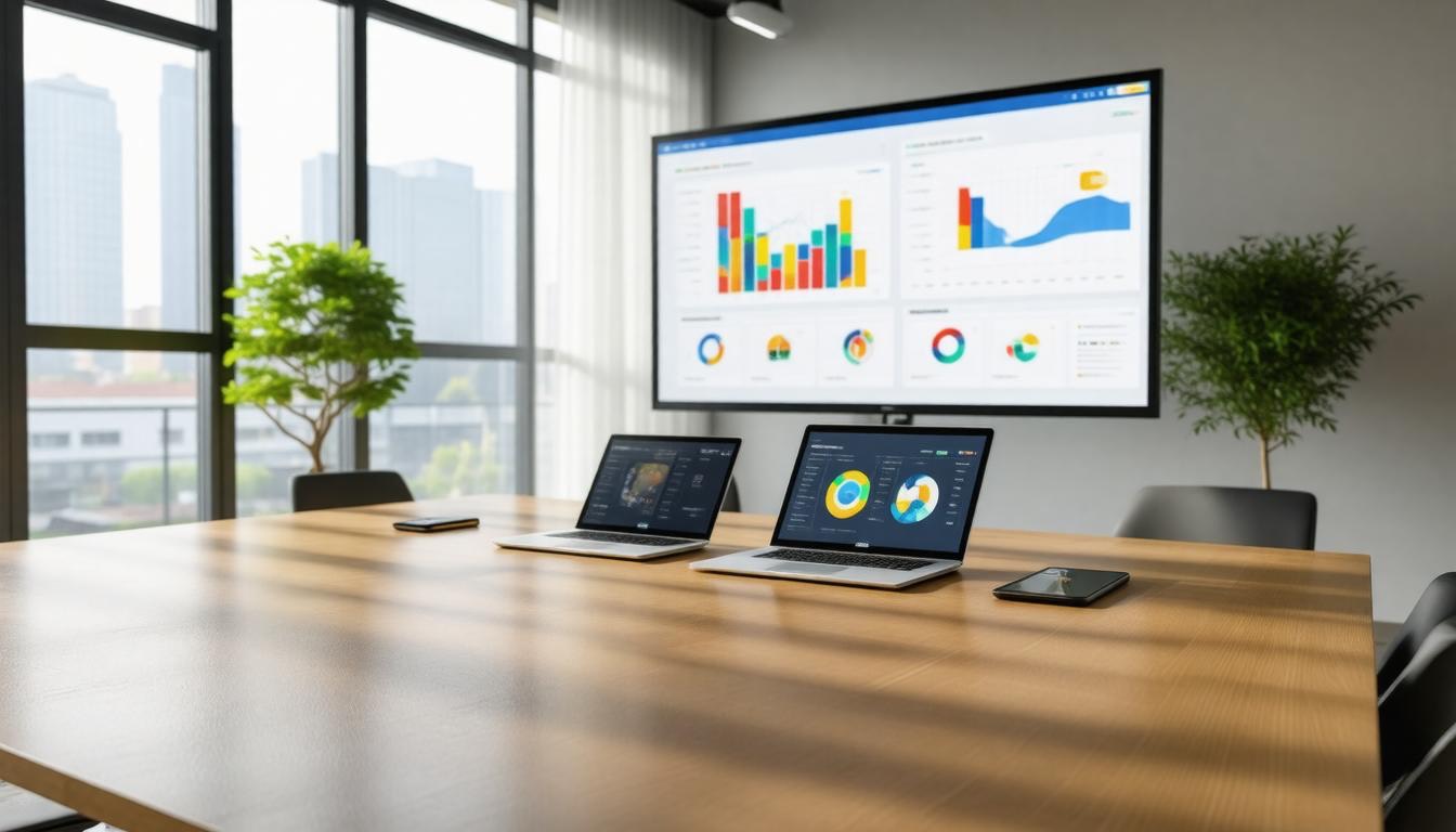 Tech-filled meeting room