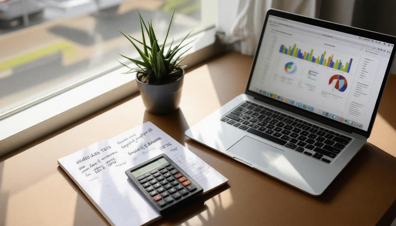 Workspace with budget tools