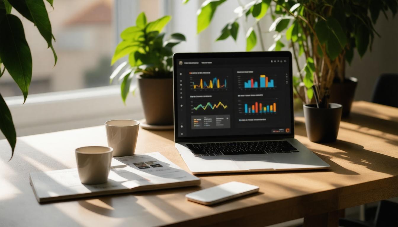 Workspace with feedback charts