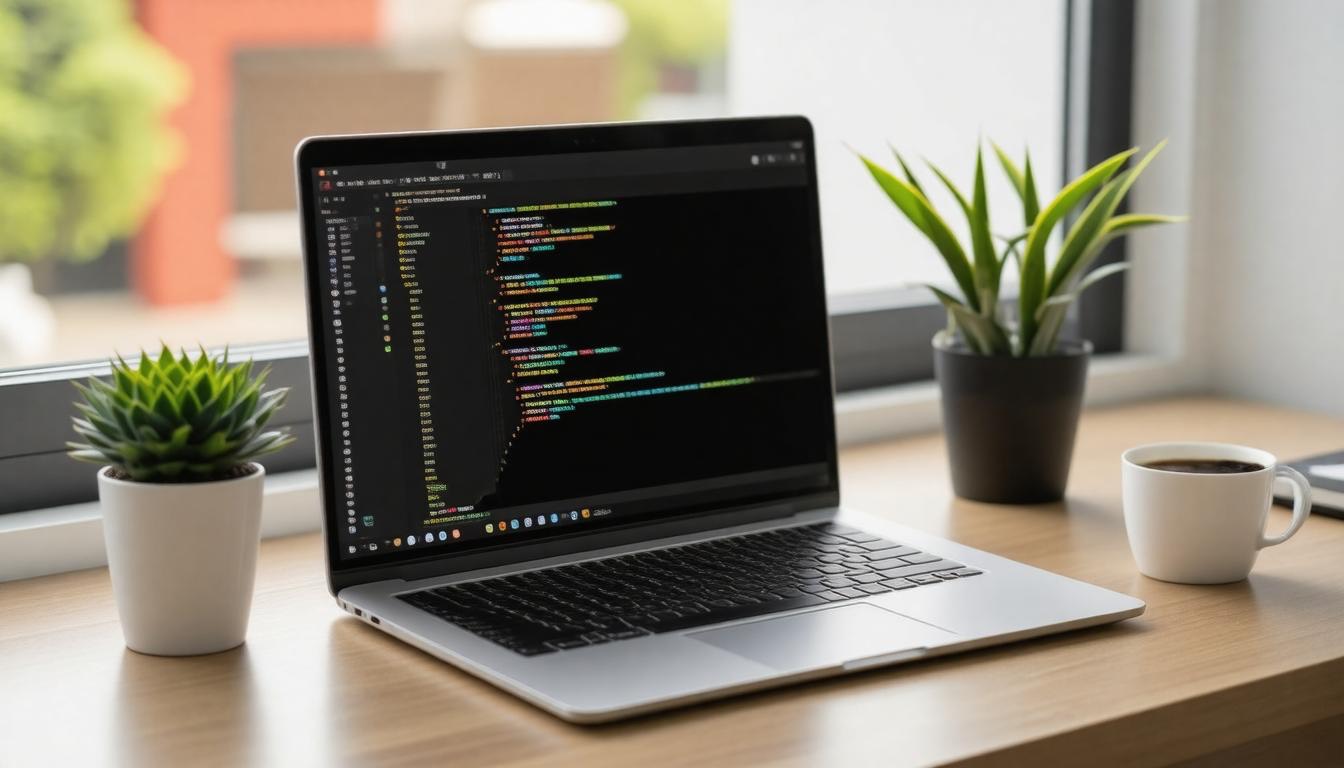 Workspace with laptop