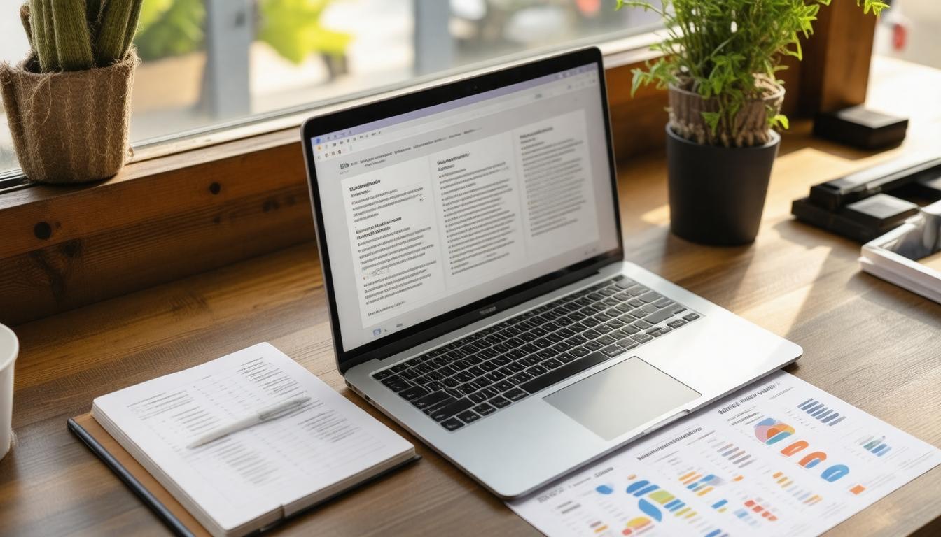 Workspace with technical documents